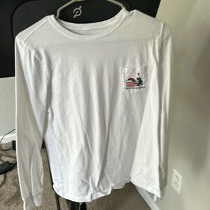 Vineyard vines long sleeve t shirt in white size M